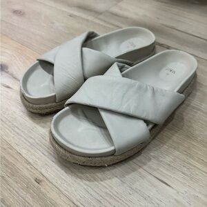 Zara Leather Slides